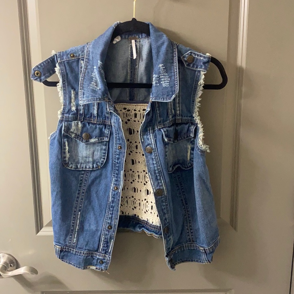 Free People denim vest